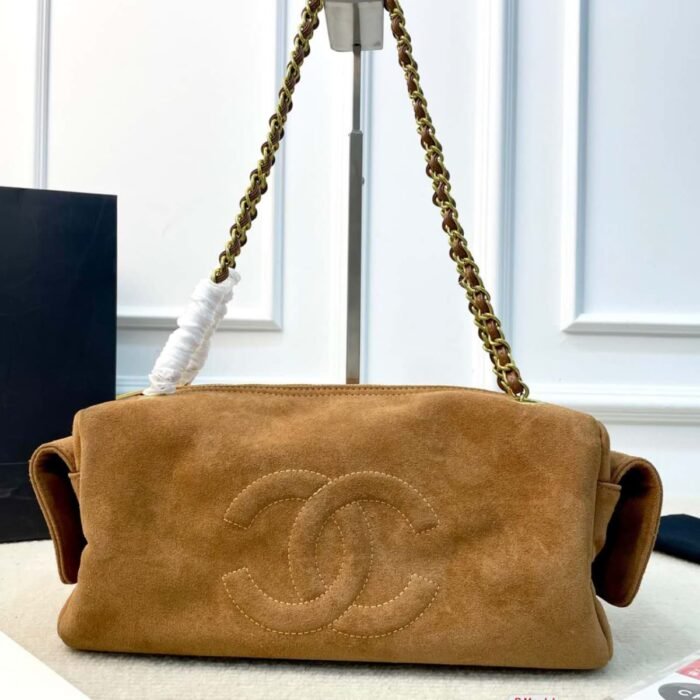 Vintage Chanel Suede Boulder Bag