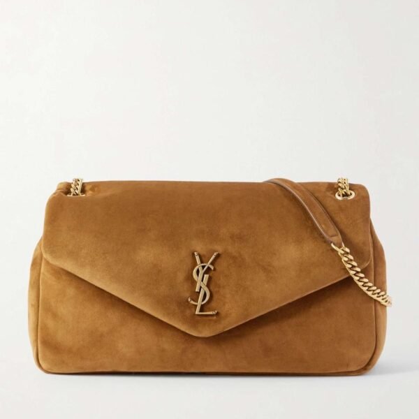 YSL Calypso Padded Suede Shoulder Bag