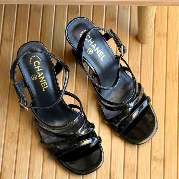 Chanel Sandals Patent Calfskin