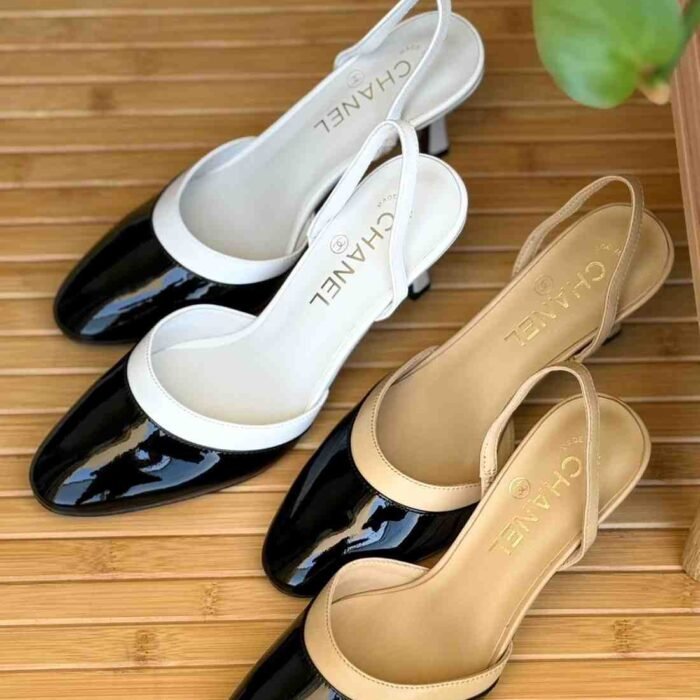 Chanel Slingback Pumps In Patent Calfskin