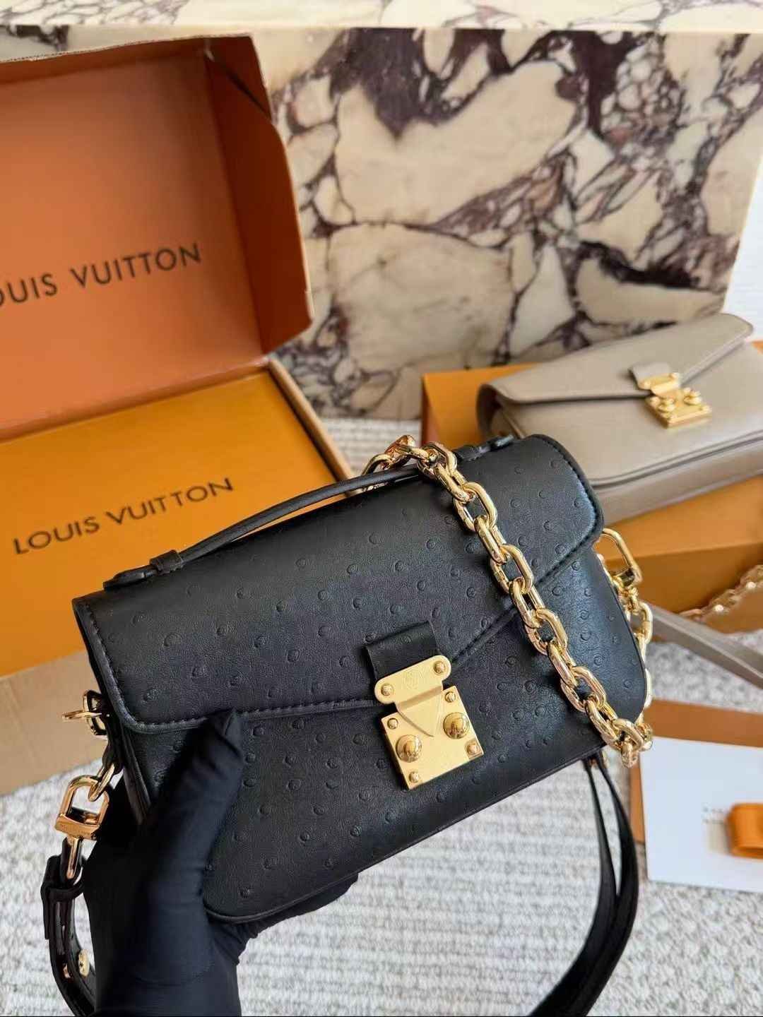 Louis Vuitton Pochette Metis East West Bag Black