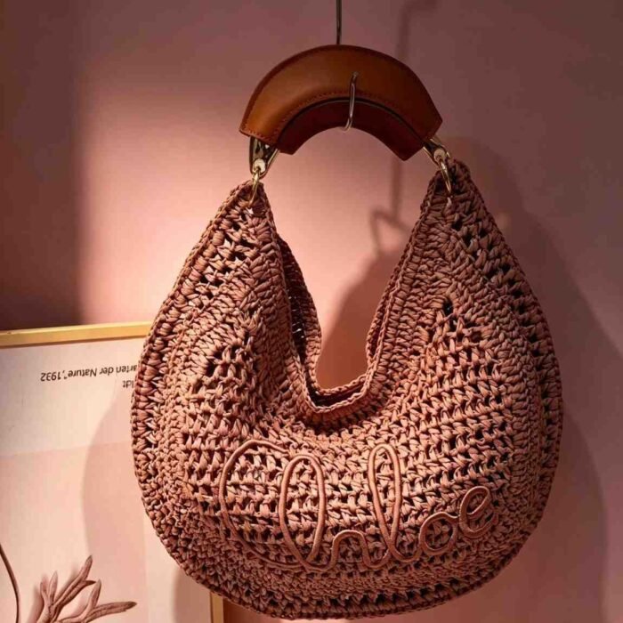 Chloe Summer Banana hobo bag Ginger Red