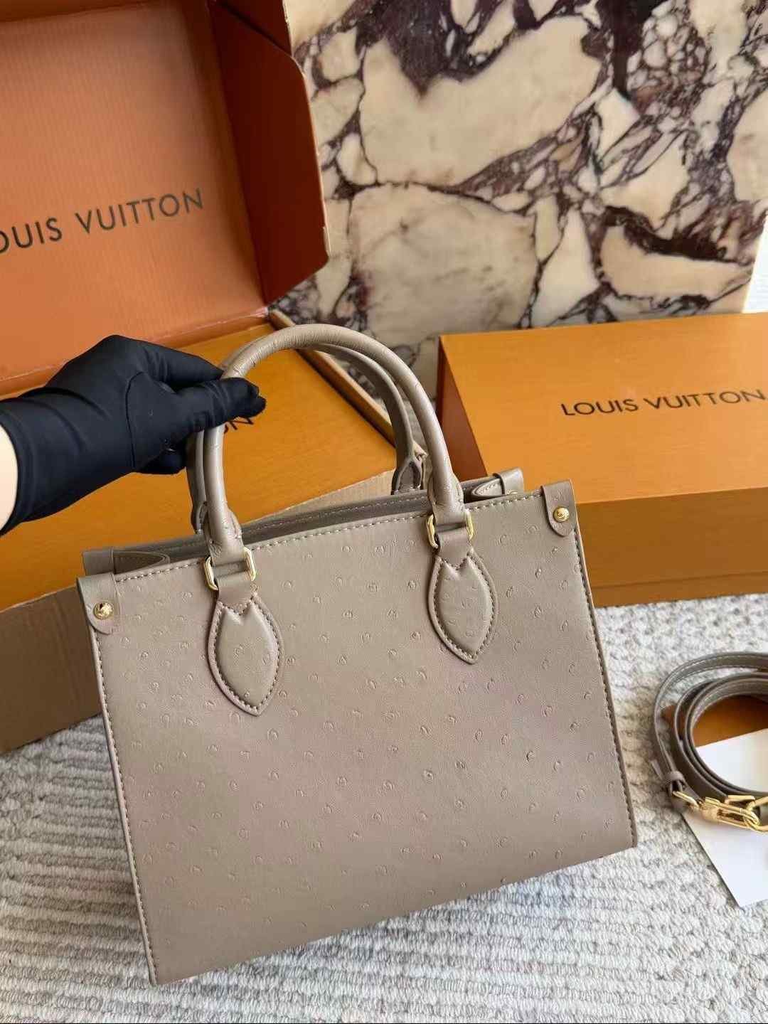 Louis Vuitton Onthego PM Tote Bag Turtle Dove