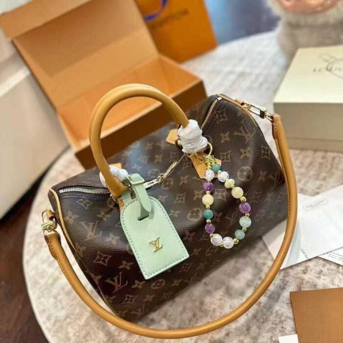 Louis Vuitton Speedy Soft 30 Lucky Handbag Dark Brown