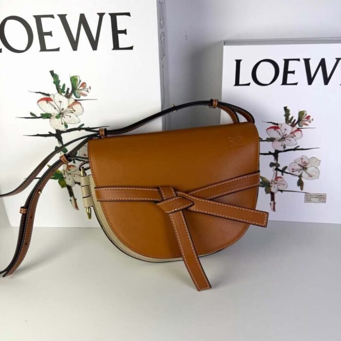 LOEWE Gate Bag Beige and Brown