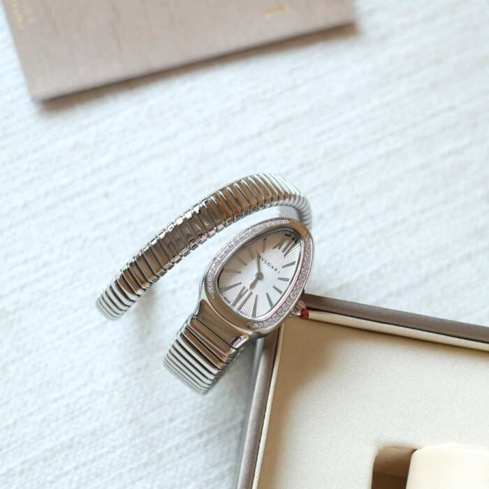Bulgari Serpenti Tubogas Stainless Steel Diamond Quartz Watch