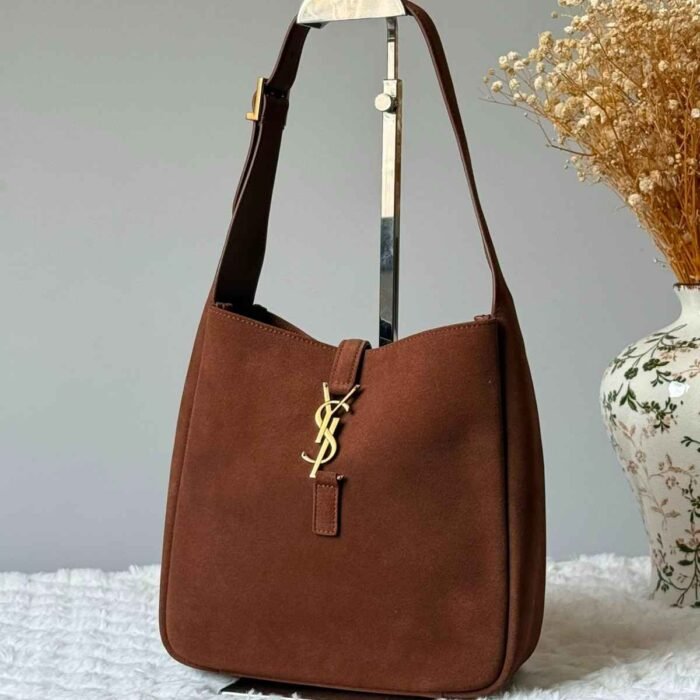 Saint Laurent Suede Le 5 A 7 Shoulder Bag