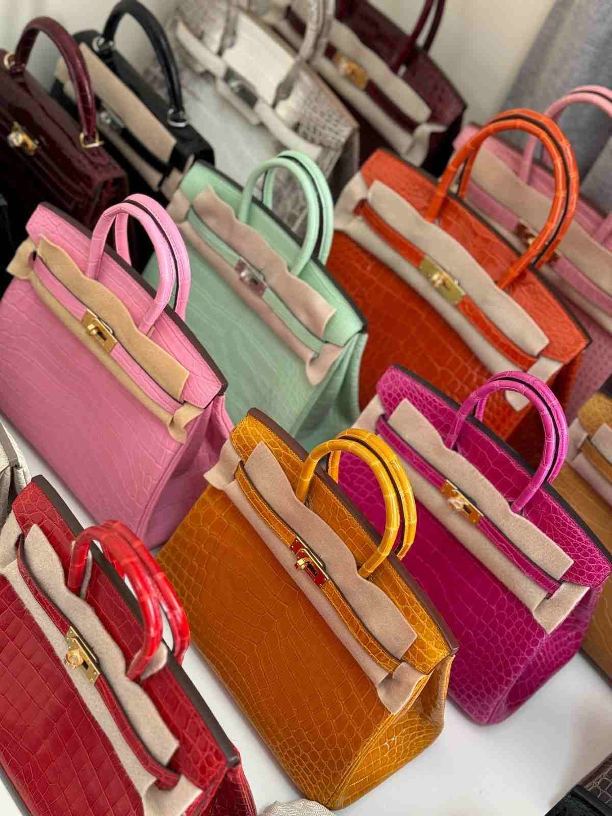 Hermes Birkin 25 Shiny Crocodile Bag